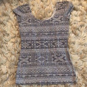 Garage scoop neck shirt